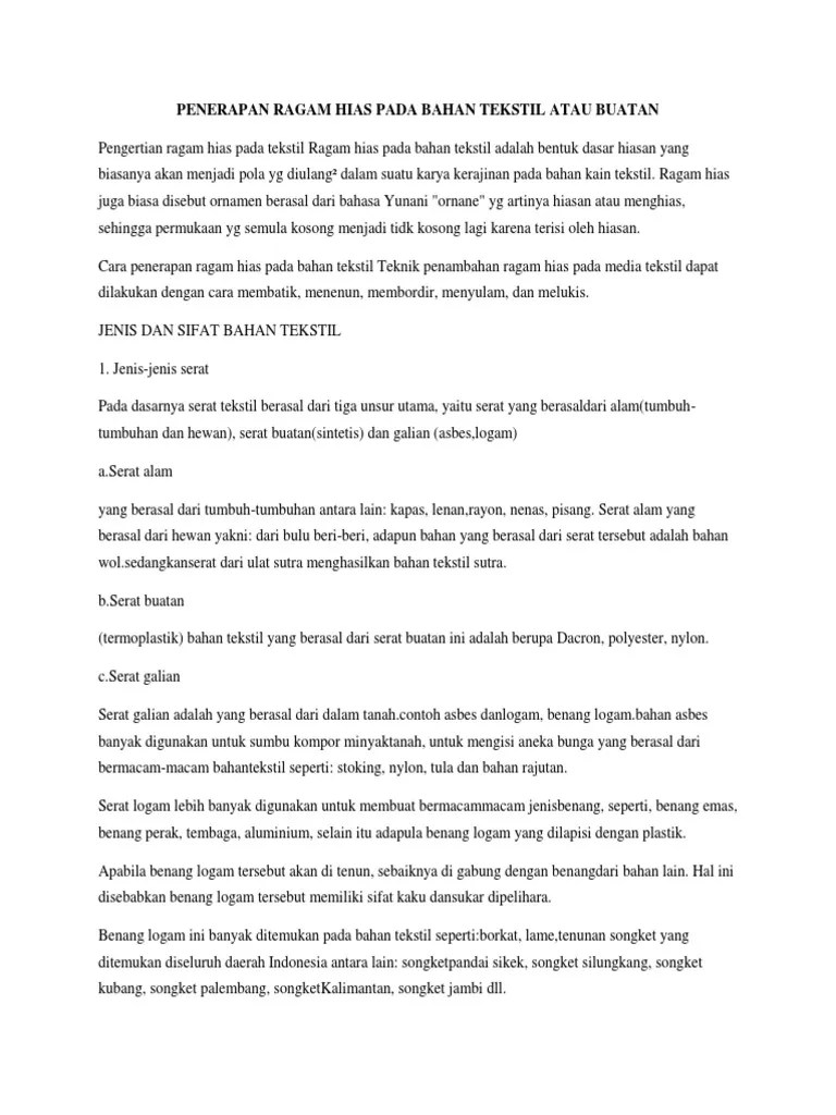 Materi Ragam Hias Buatan | PDF