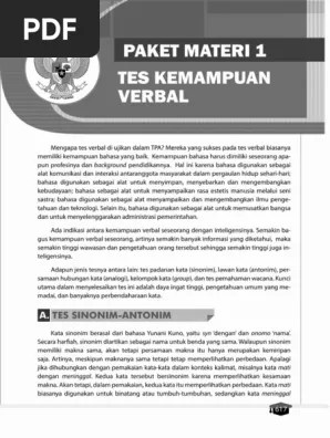 Paket Materi 1 Tes Kemampuan Verbal | PDF