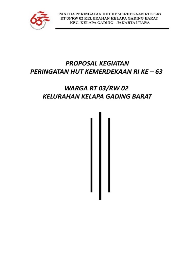 Contoh Proposal Kegiatan HUT RI | PDF