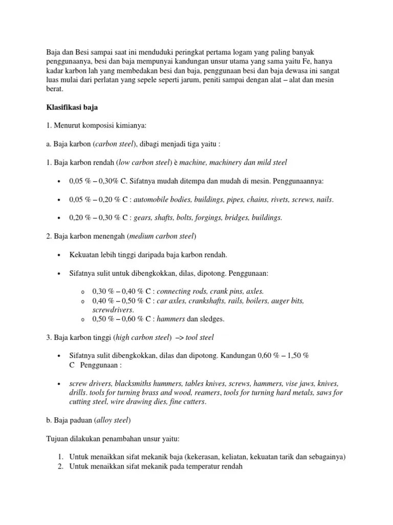 Baja Dan Besi