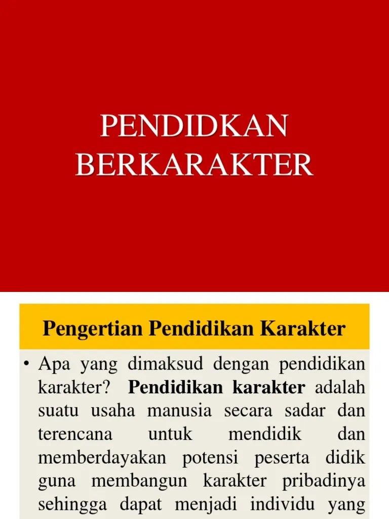 Pendidikan Berkarakter | PDF