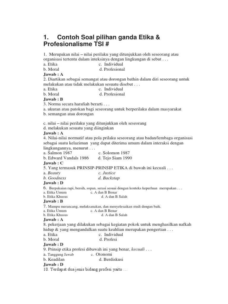 Pertanyaan Tentang Etika Komunikasi