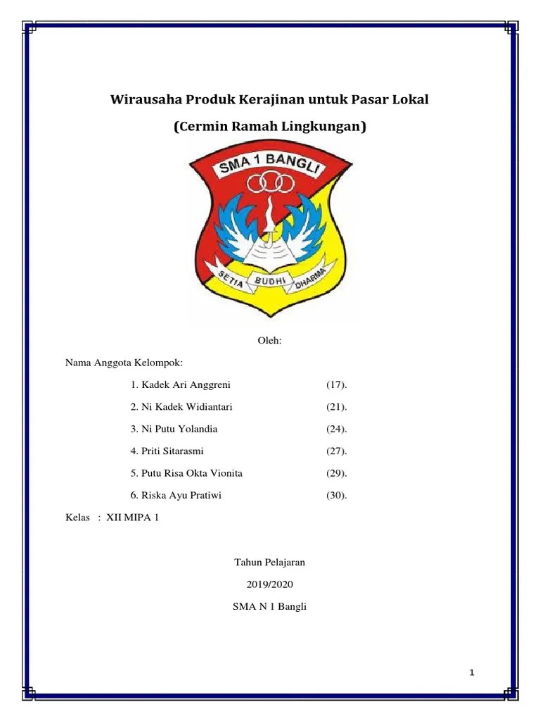 Wirausaha Produk Kerajinan Untuk Pasar Lokal | PDF