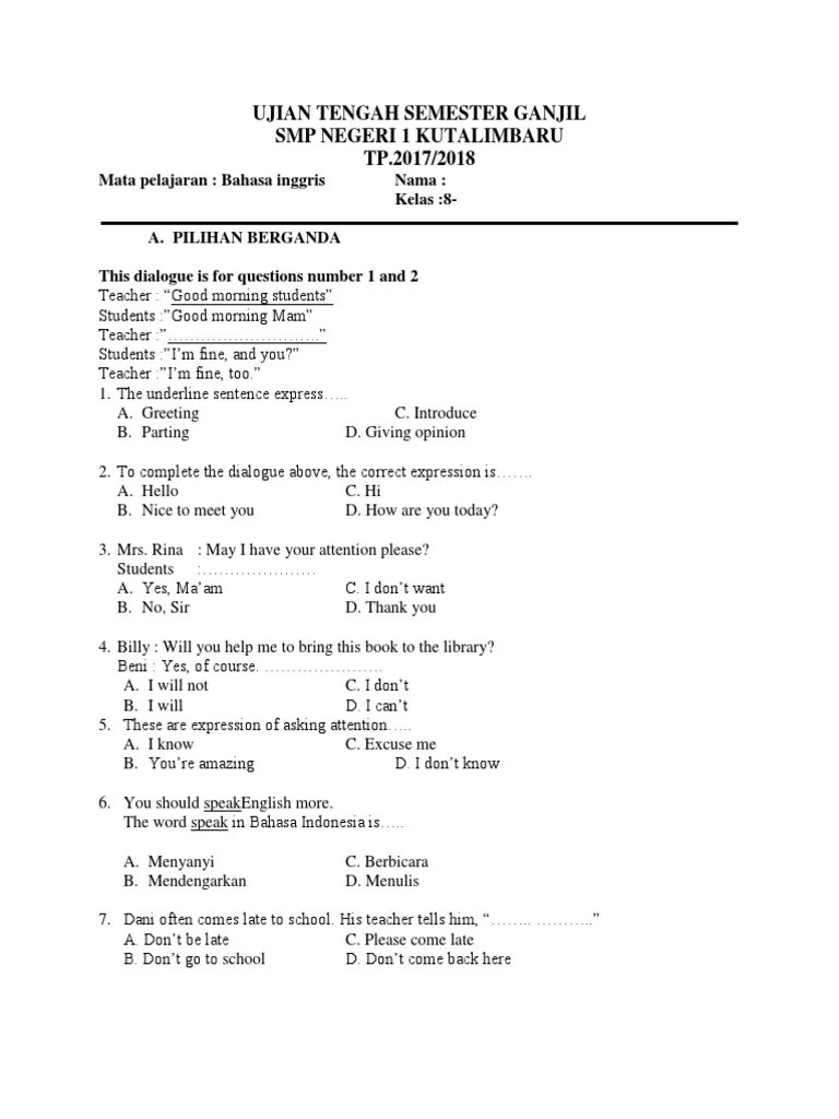 Mid B.ing KLS 8 | PDF | Linguistic Typology | Linguistics
