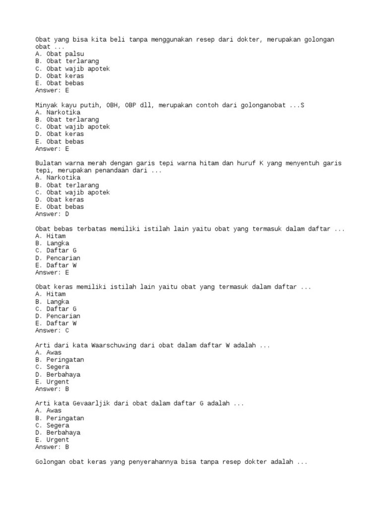 Soal Farmasetika | PDF