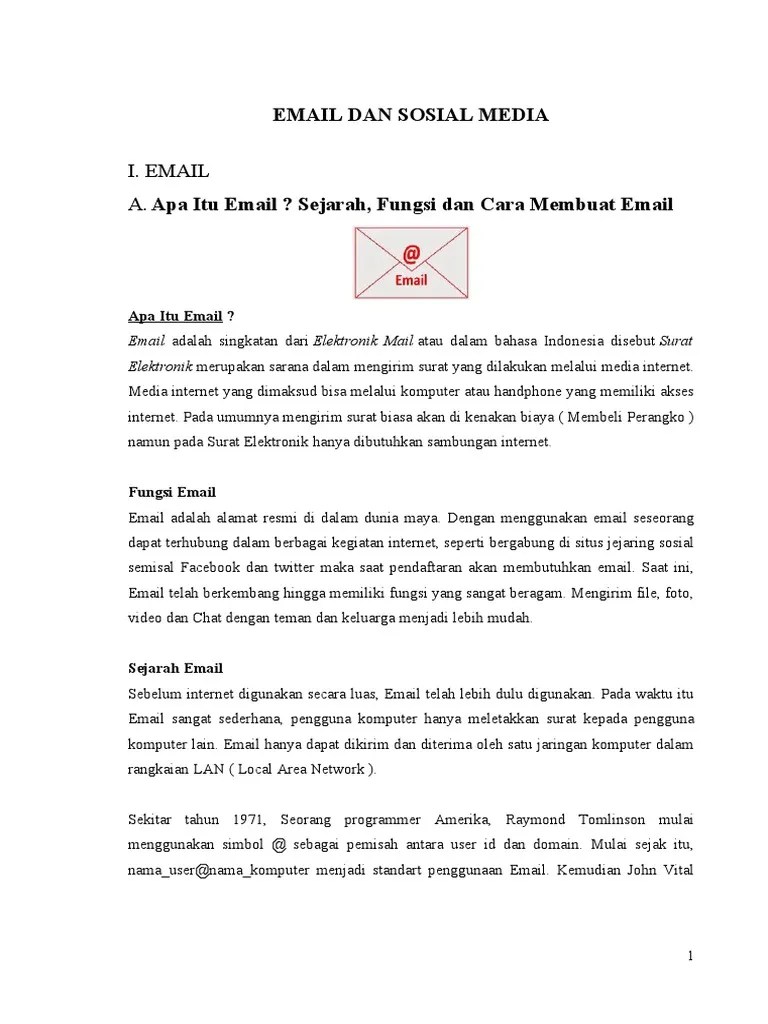 Makalah Email Dan Sosial Media | PDF