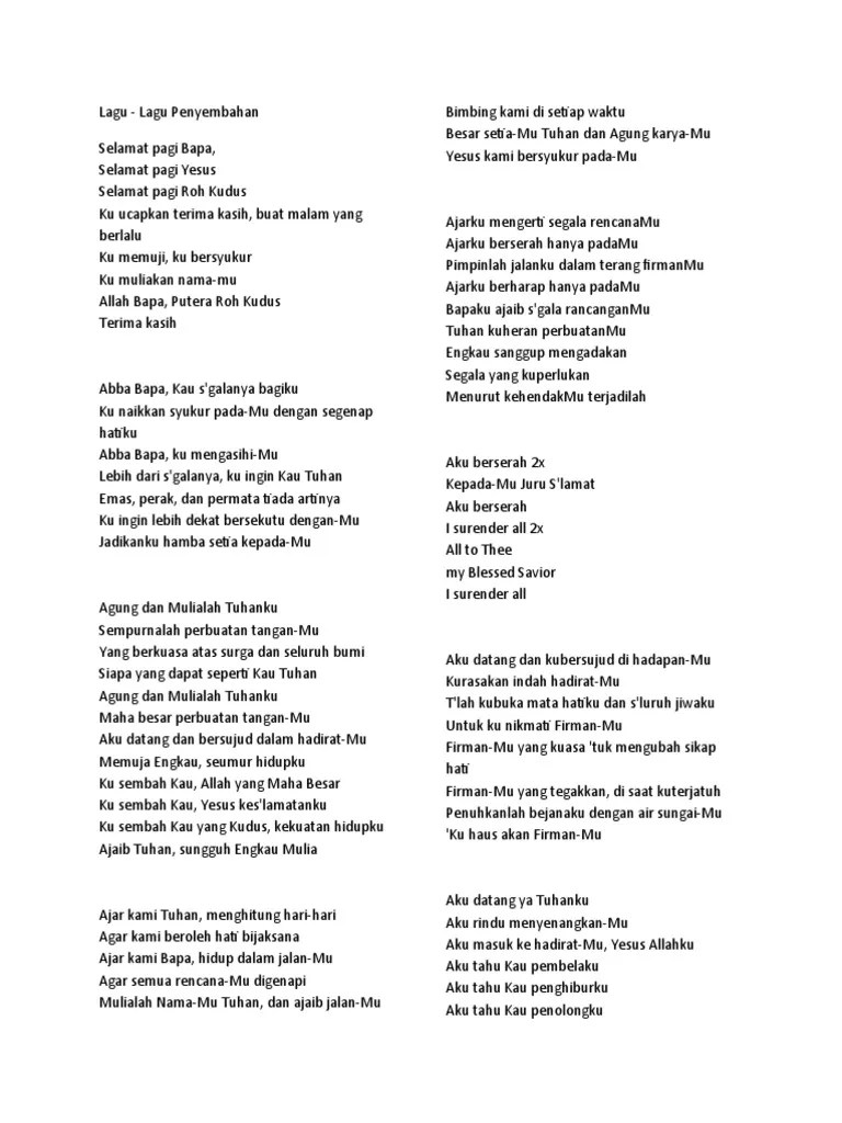 Lagu Rohani Saat Teduh | PDF