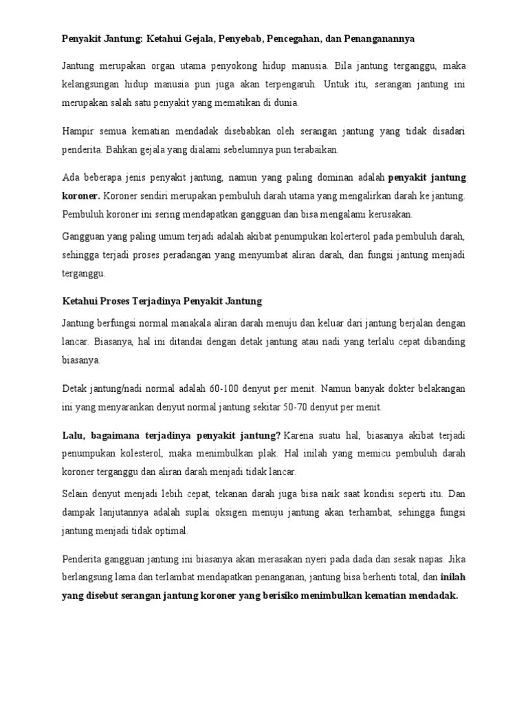 Penyakit Jantung Koroner | PDF