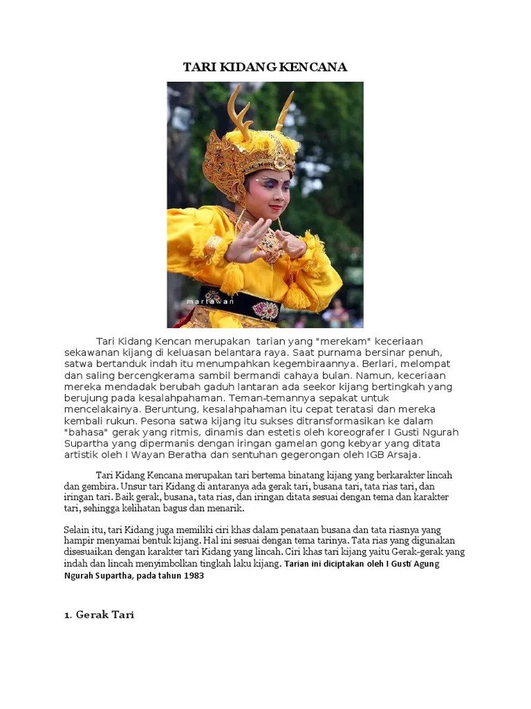 Tari Kidang Kencana | PDF