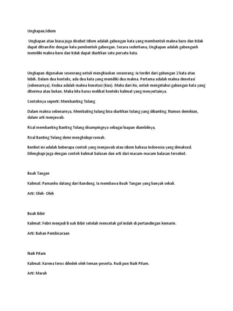 Ungkapan Idiom | PDF