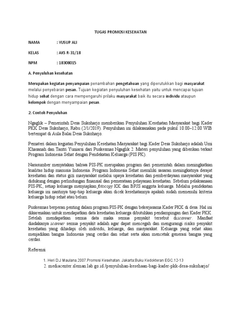 Promosi Kesehatan (Rangkuma Penyuluhan) | PDF
