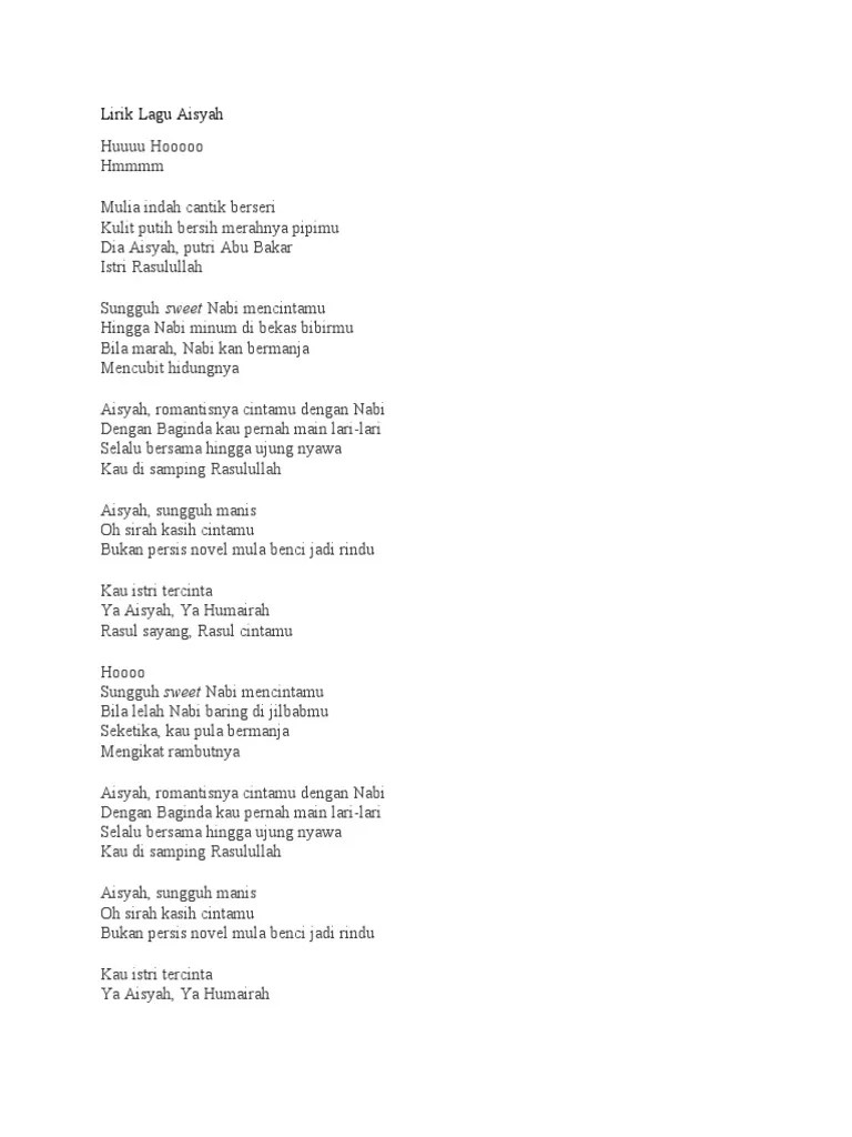 Lirik Lagu Aisyah | PDF