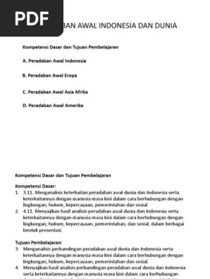 Sejarah Peradaban Awal Dunia | PDF