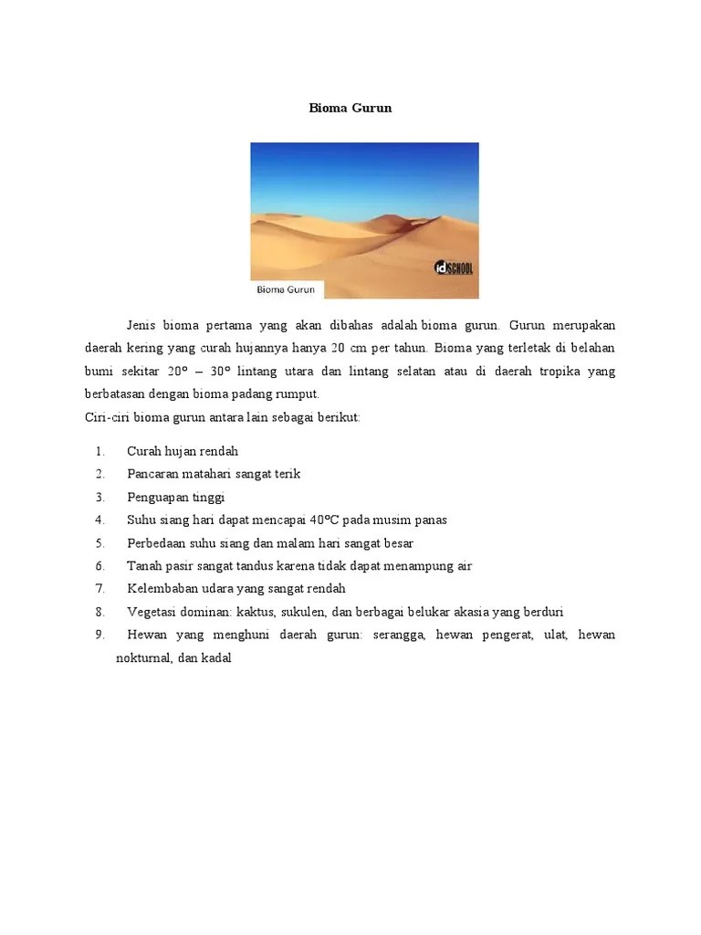Bioma Gurun | PDF