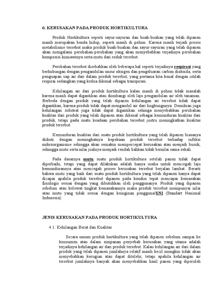 Kerusakan Produk Hortikultura | PDF