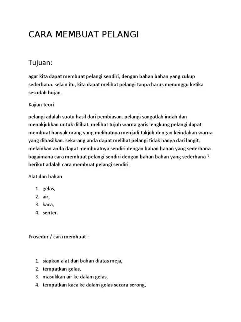 Cara Membuat Pelangi | PDF