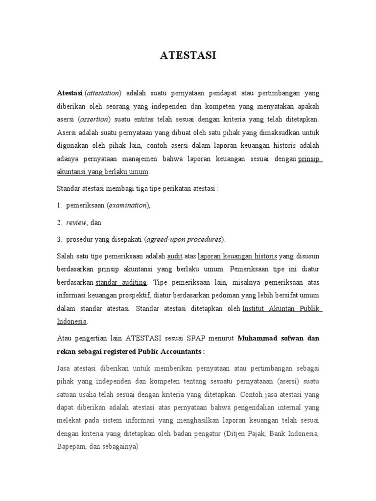 Tugas Atestasi | PDF