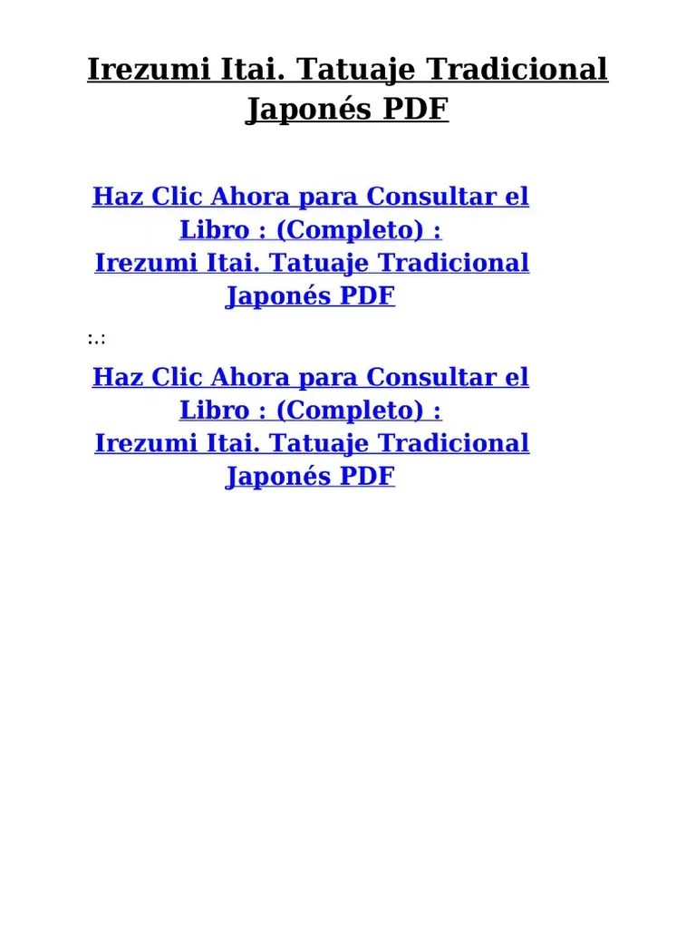 Irezumi Itai Tatuaje Tradicional Japones Pdf | Pdf 1024_x_768_jpg