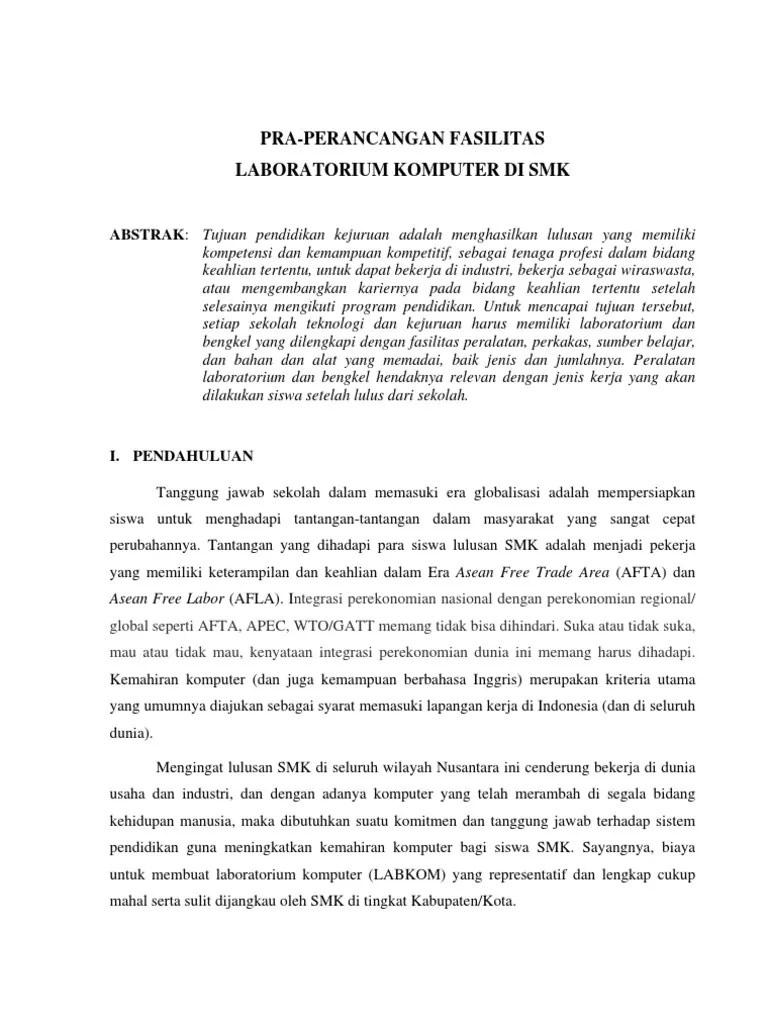 Contoh Laporan Hasil Observasi Laboratorium