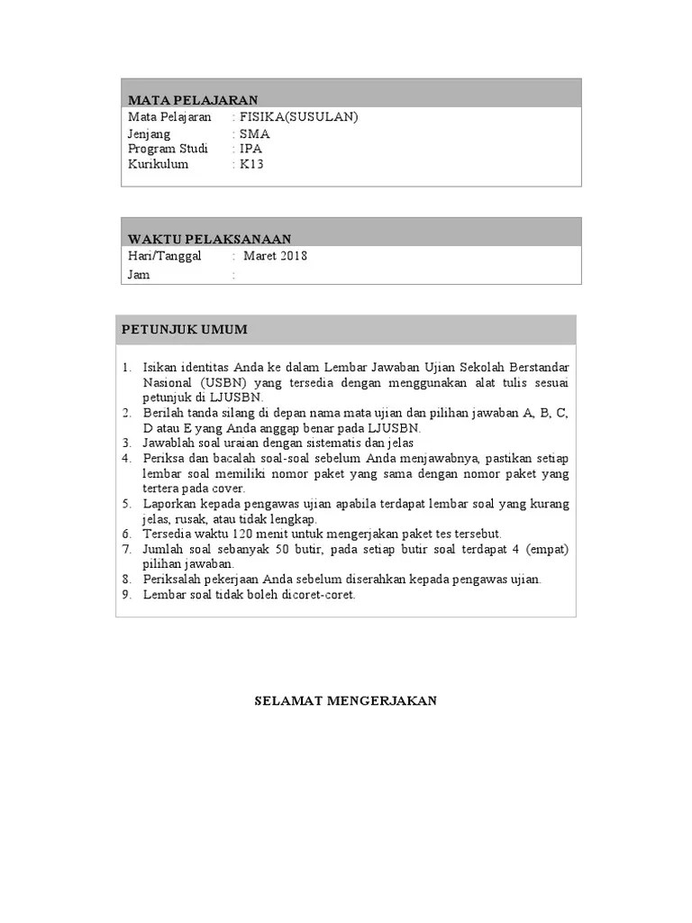 Sma Fis Mipa K13 SSL | PDF