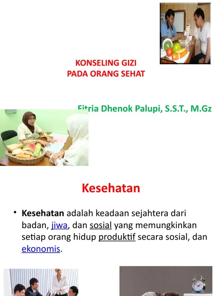 Konseling Gizi Orang Sehat | PDF