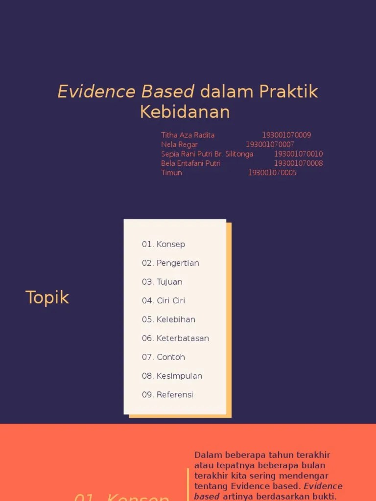 evidence based dalam praktik kebidanan