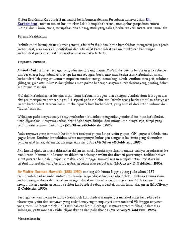 Uji Karbohidrat | PDF