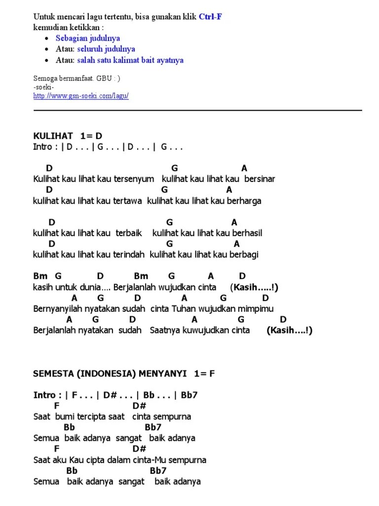 Chord Lagu Kunyanyi Haleluya