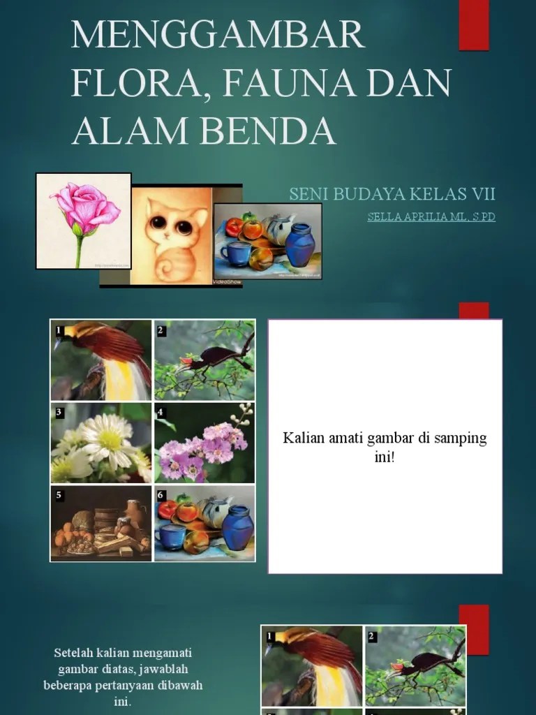 Menggambar Flora, Fauna Dan Alam Benda | PDF