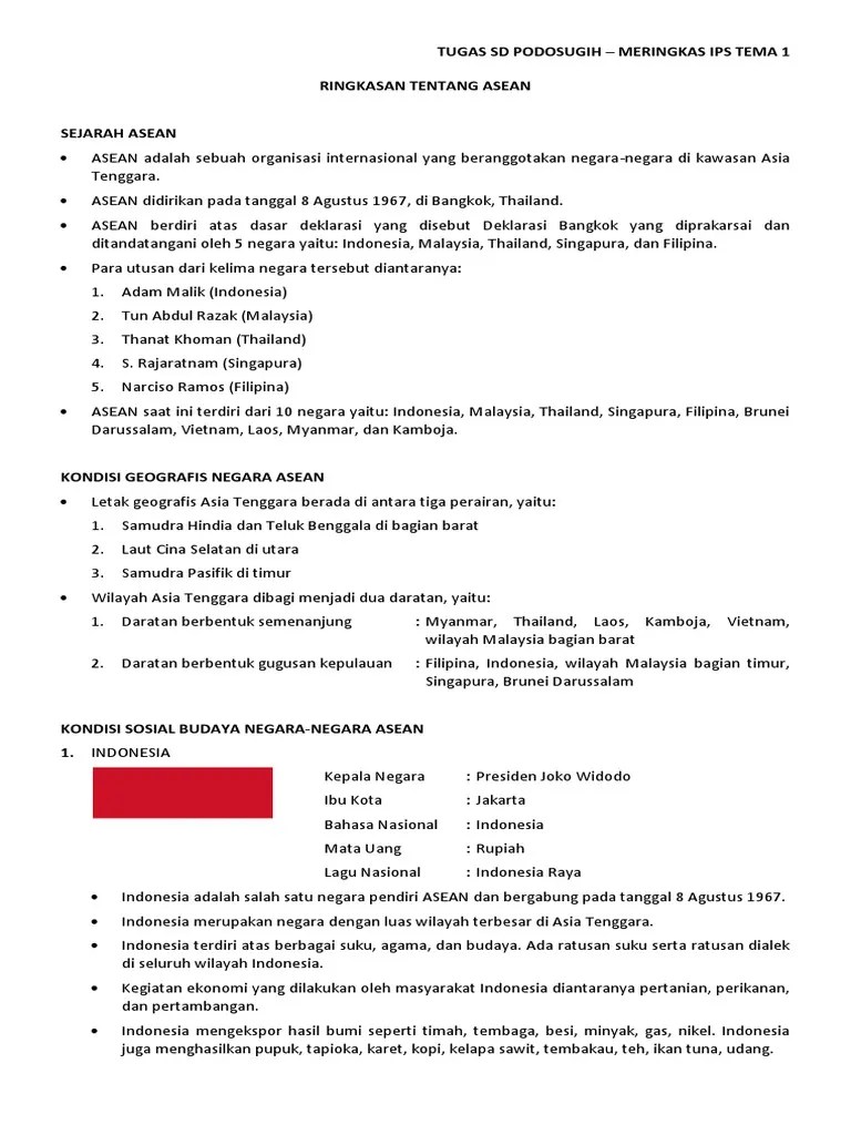 RINGKASAN TENTANG ASEAN-dikonversi | PDF