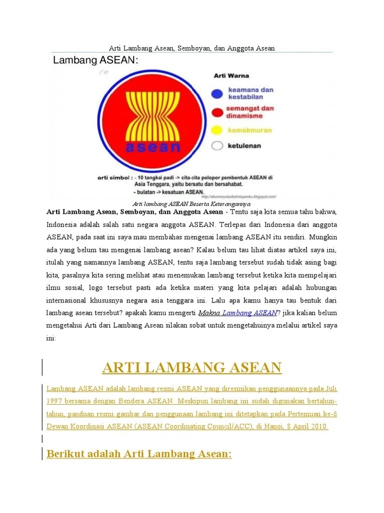 Arti Lambang Asean | PDF