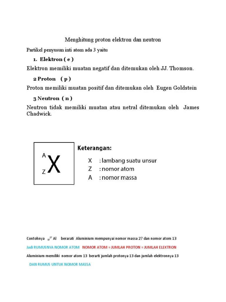 Proton Dengan Massa Elektron