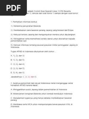 Soal Sejarah P - 1 | PDF