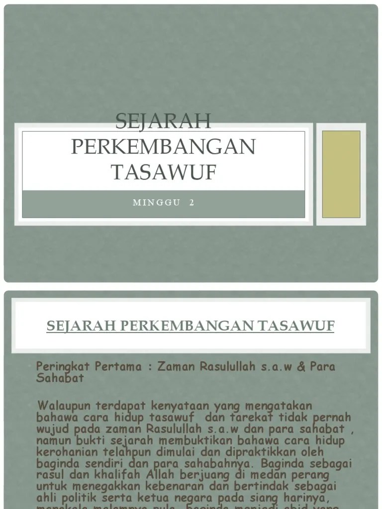 M2 - Sejarah Perkembangan Tasawuf | PDF