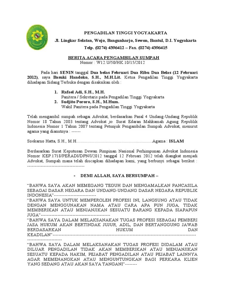 Bas Advokat KH T Tinggi | PDF