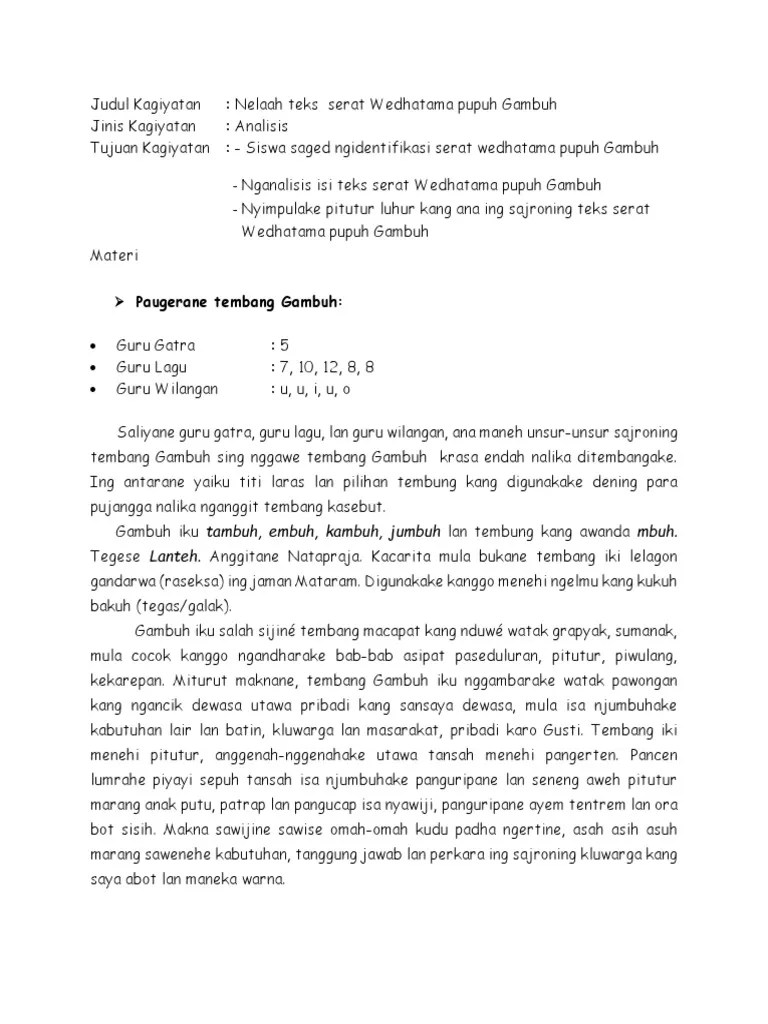 Materi Gambuh 11 | PDF