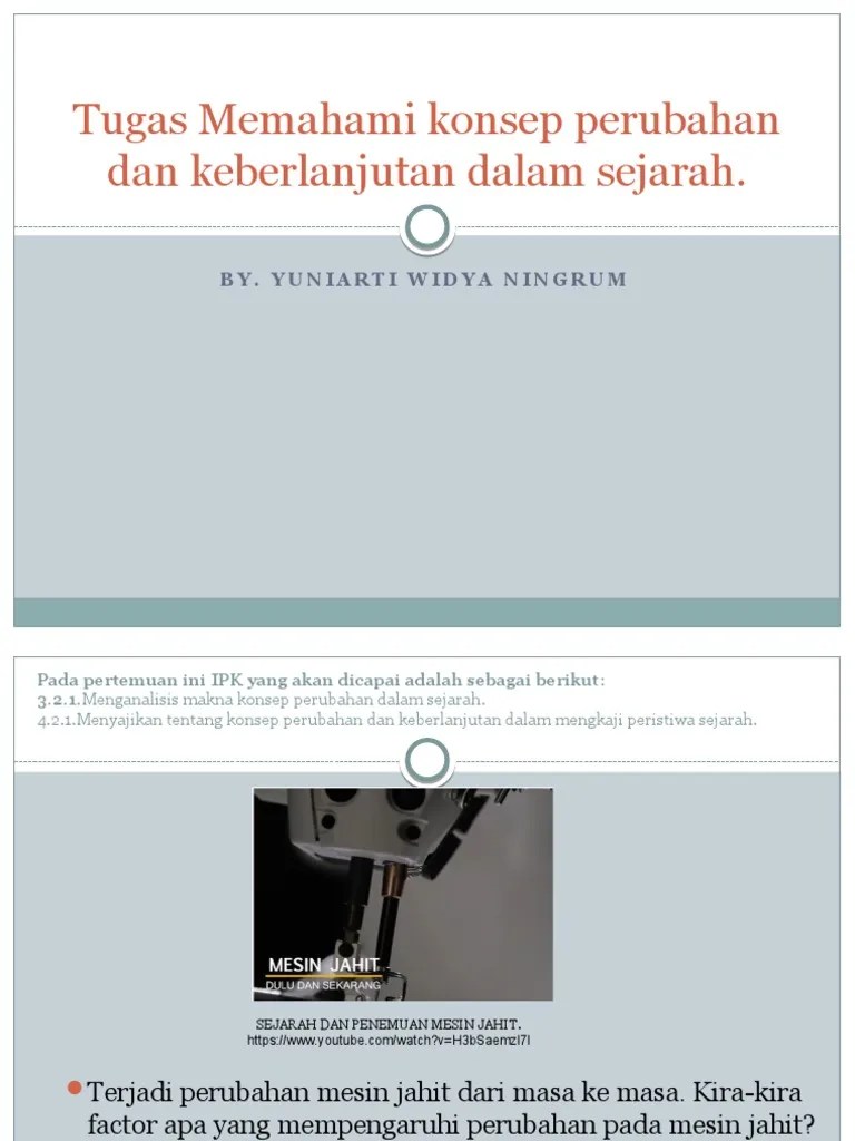 Tugas Memahami Konsep Perubahan Dan Keberlanjutan Dalam Sejarah | PDF