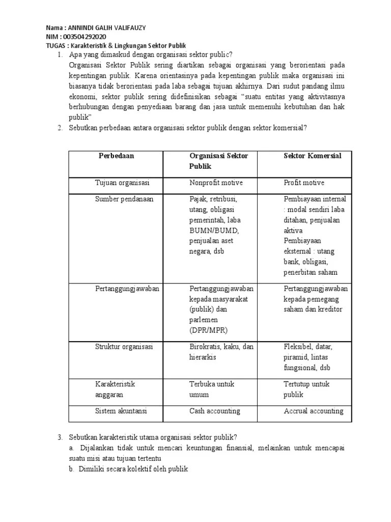 Tugas 1 Akuntansi Sektor Publik | PDF