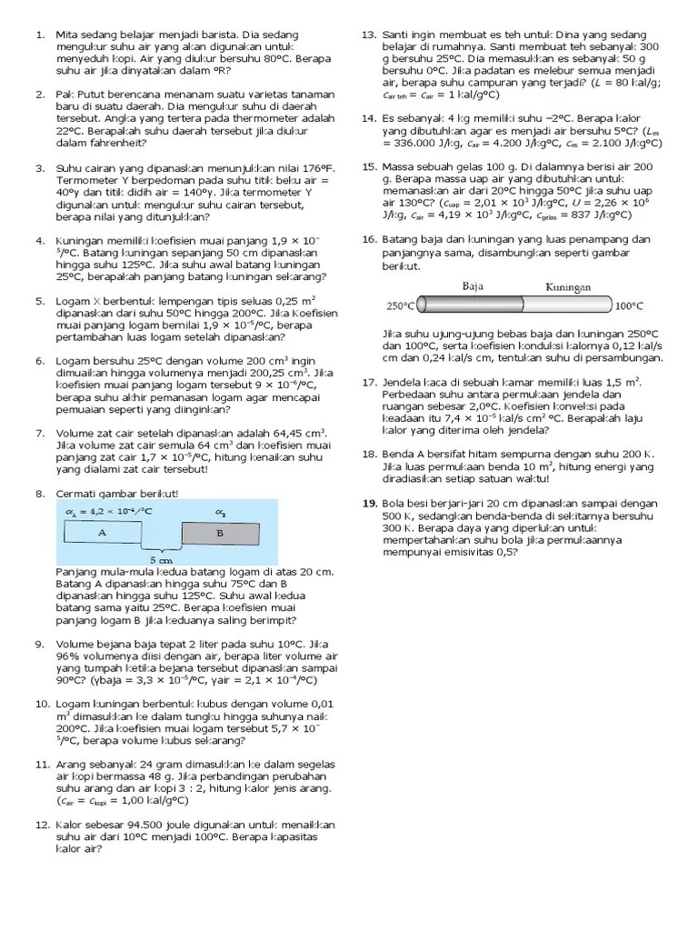 Suhu Dan Kalor 11 IPA | PDF