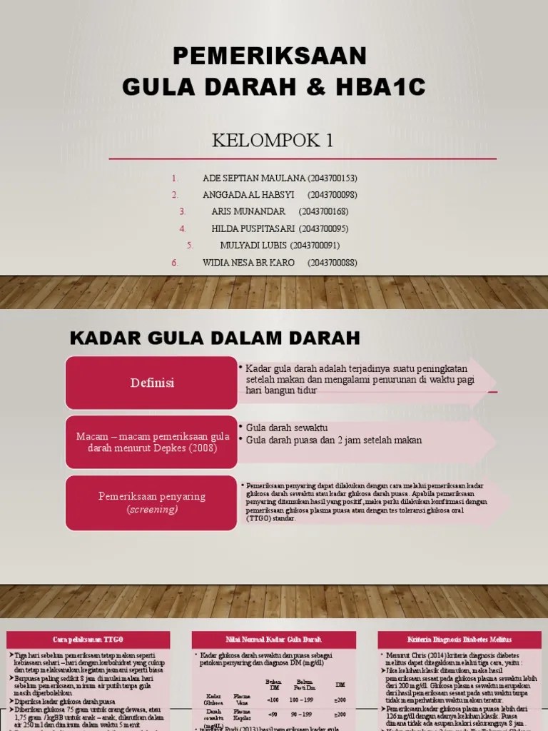 Pemeriksaan Kadar Gula Darah &amp; Hba1c | PDF