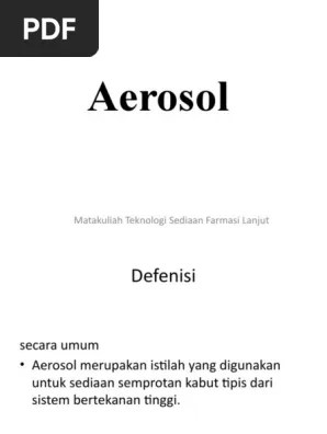 Aerosol | PDF