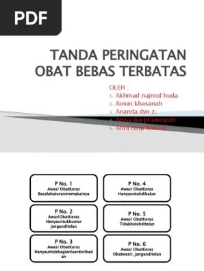 Tanda Peringatan Obat Bebas Terbatas | PDF