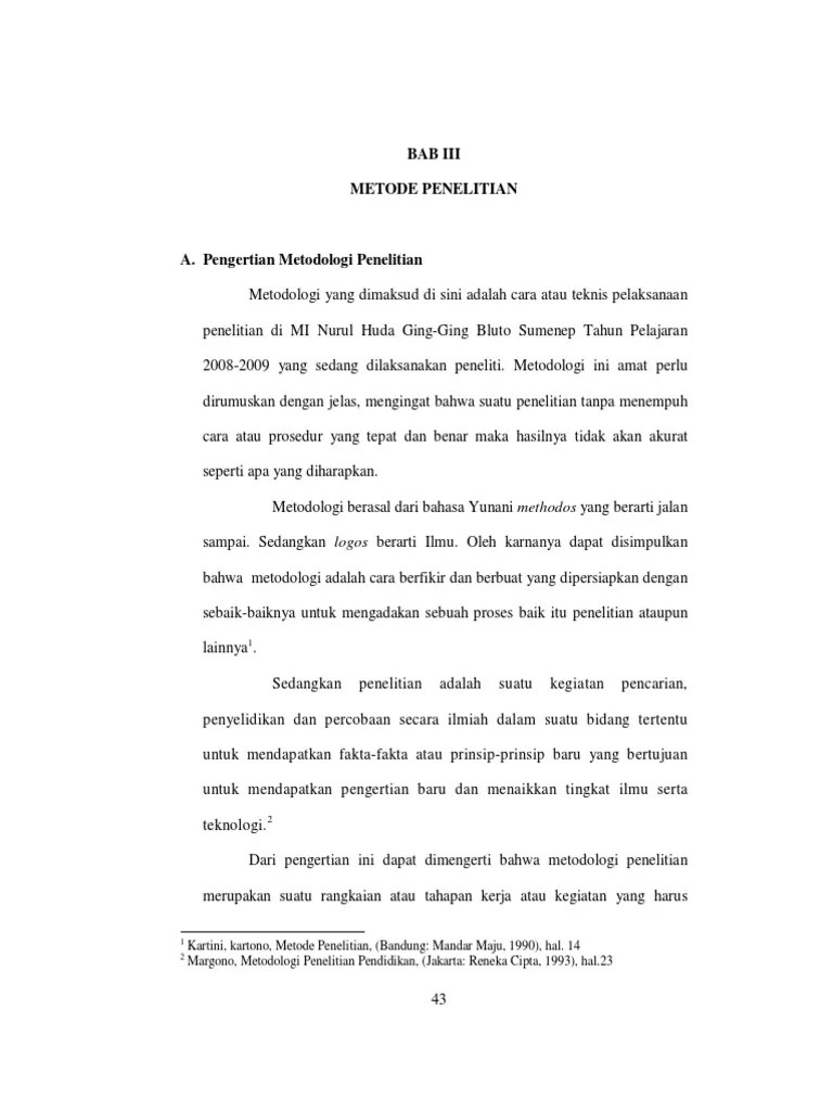 Contoh Skripsi Bab 3 Metodologi Penelitian Kualitatif - Kumpulan Berbagai  Skripsi