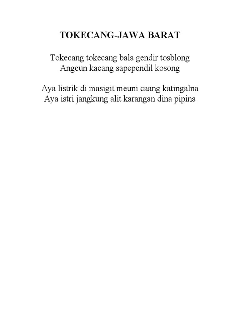 Lirik Lagu Daerah | PDF