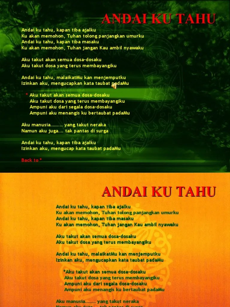 Andai Ku Tahu | PDF