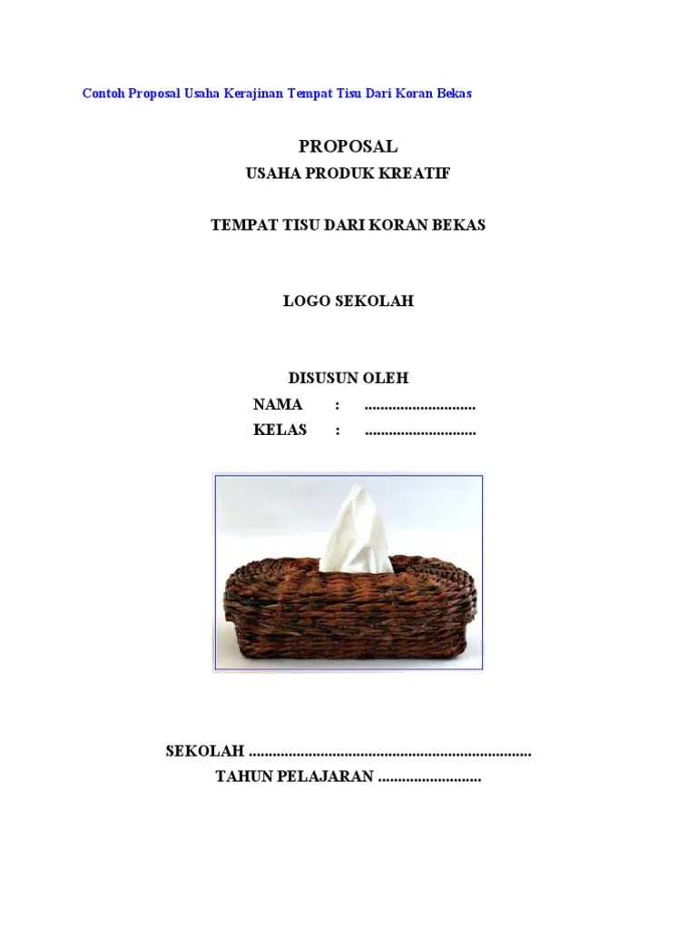 Gambar Kerajinan Kotak Tisu Dari Koran