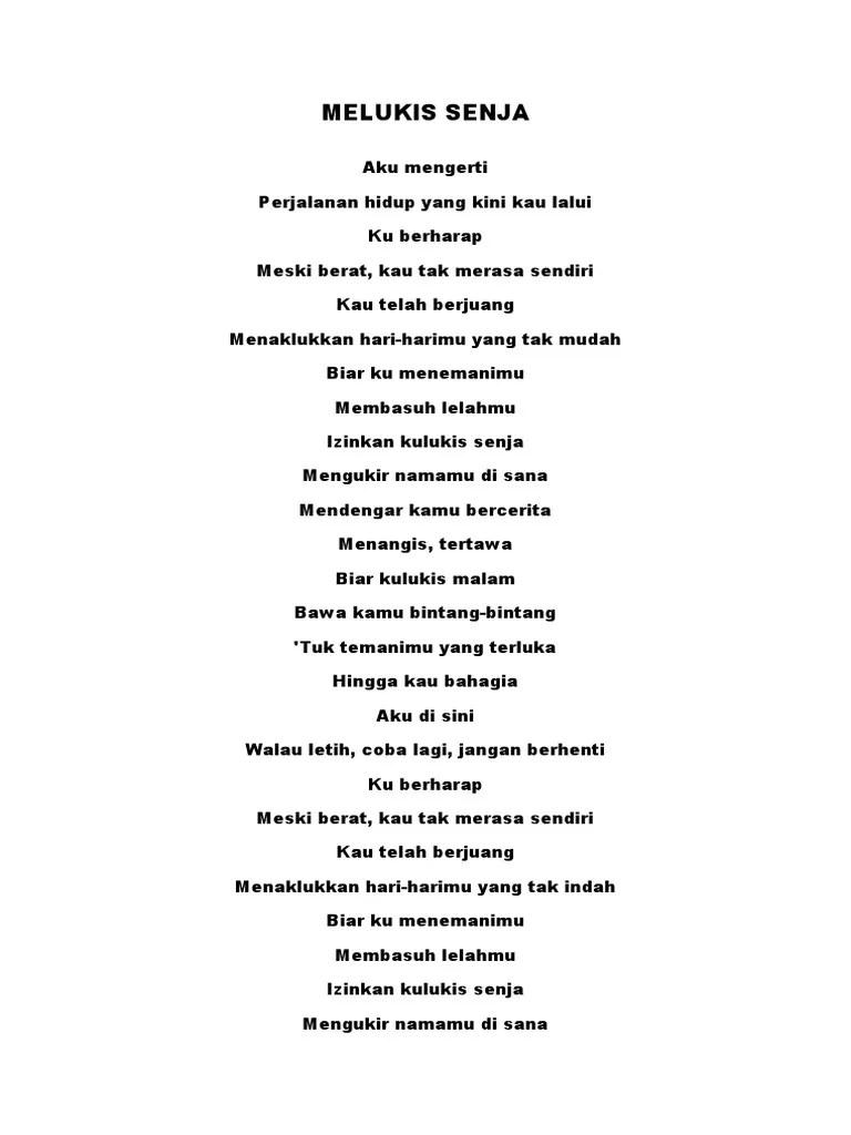 Lirik Lagu Melukis Senja | PDF