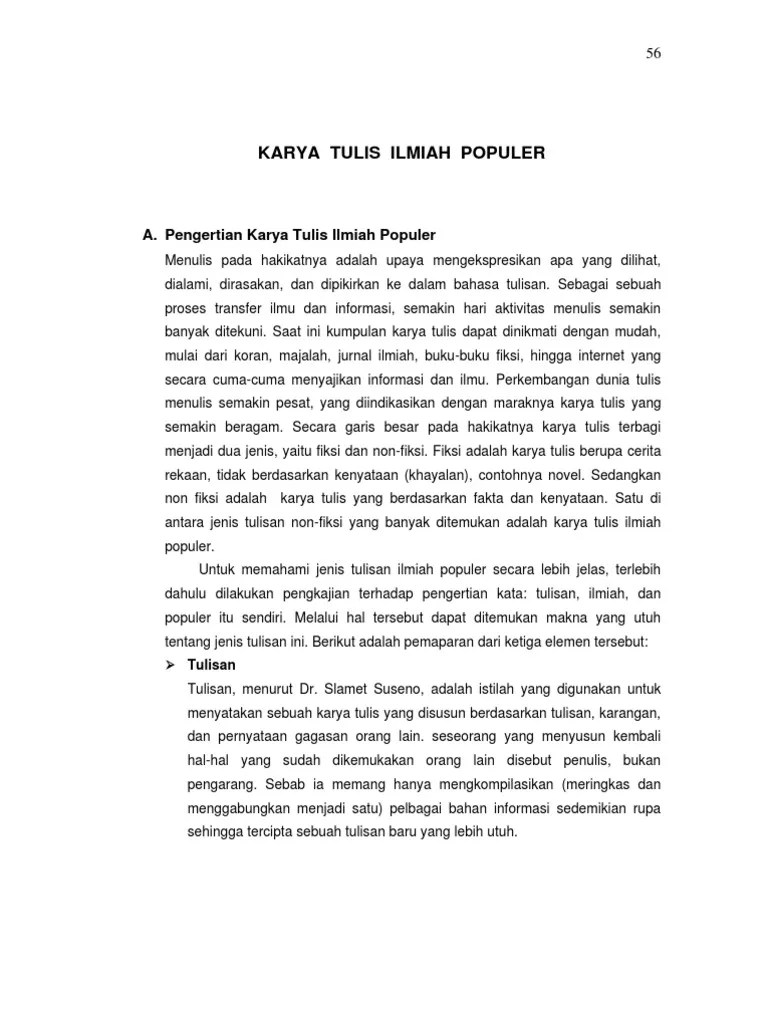 Makalah Karya Ilmiah Populer Pdf - Contoh Makalah