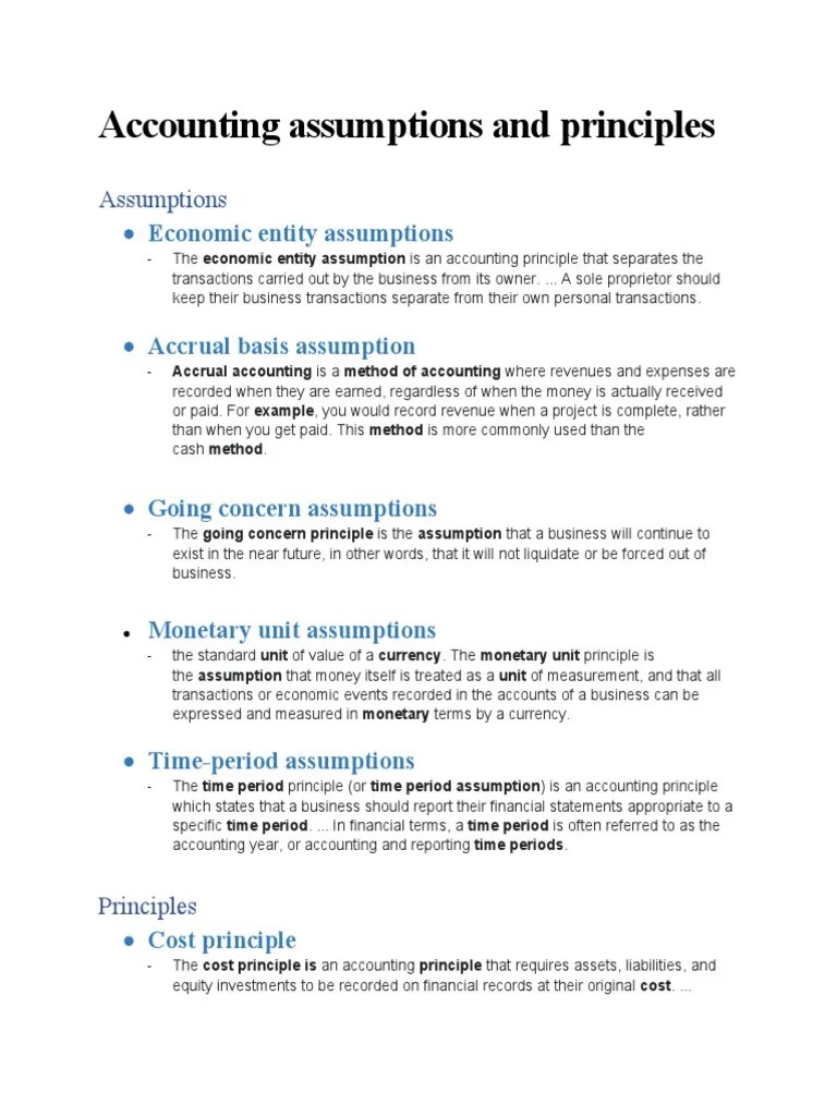 What Is Time Period Principle
