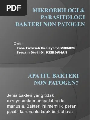Bakteri Non Patogen | PDF